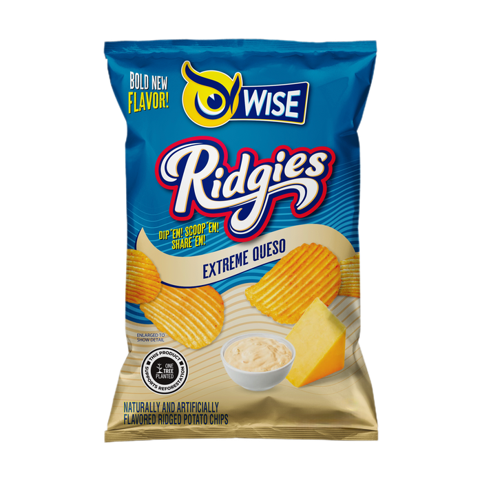 Wise Snacks Ridgies EXTREME QUESO Potato Chips