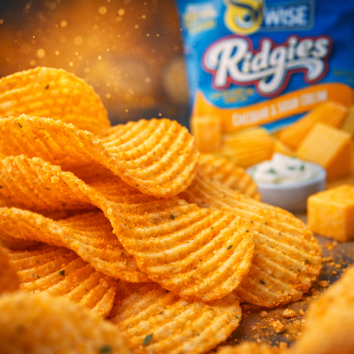 Ridgies Potato Chips Cheddar and Sour Cream