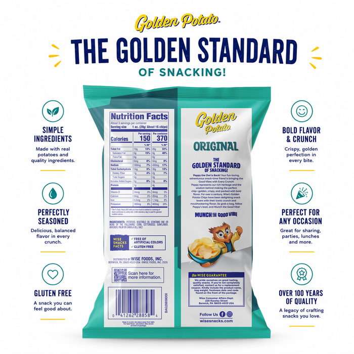 Wise Snacks Golden Original Potato Chips