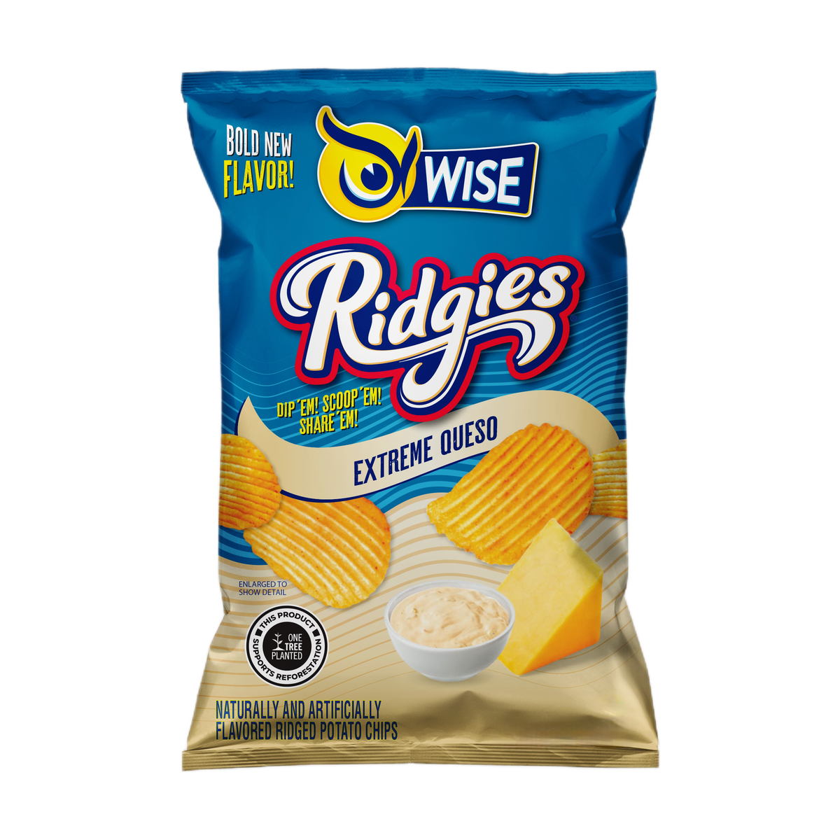 Wise Snacks Ridgies EXTREME QUESO Potato Chips