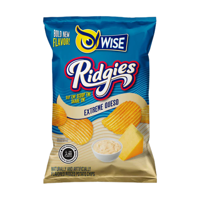 Wise Snacks Ridgies EXTREME QUESO Potato Chips
