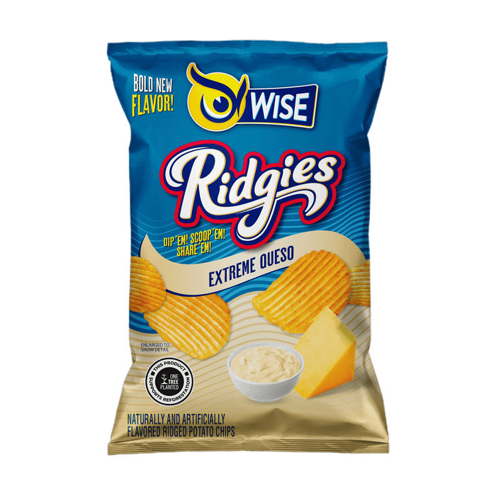 Wise Snacks Ridgies EXTREME QUESO Potato Chips