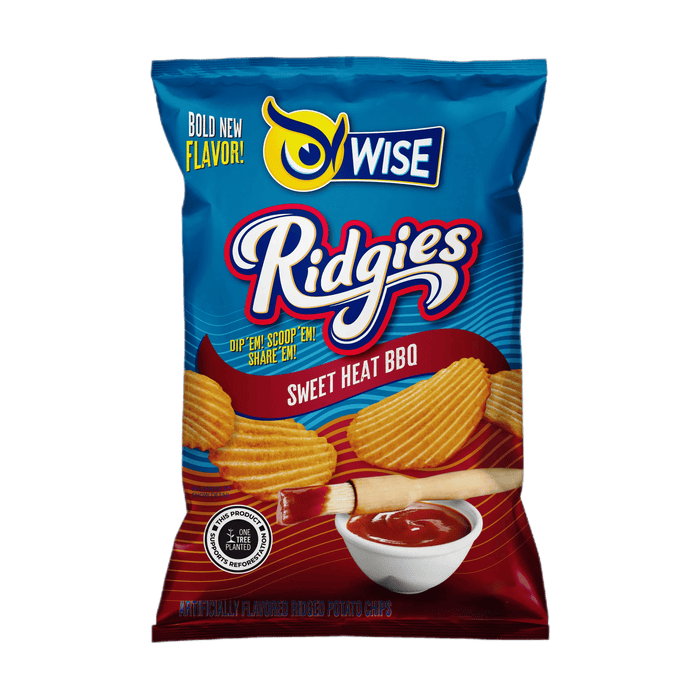 Wise Snacks Ridgies SWEET HEAT BBQ potato Chips