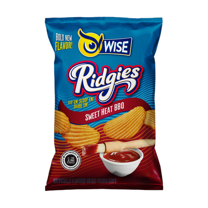 Wise Snacks Ridgies SWEET HEAT BBQ potato Chips