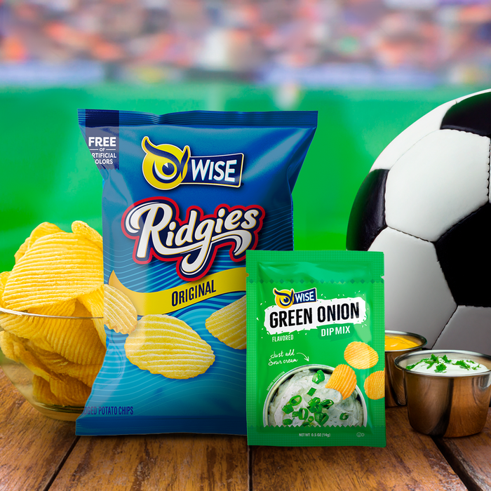 Wise Snacks Ridgies + Green Onion Dip Mix - bundle