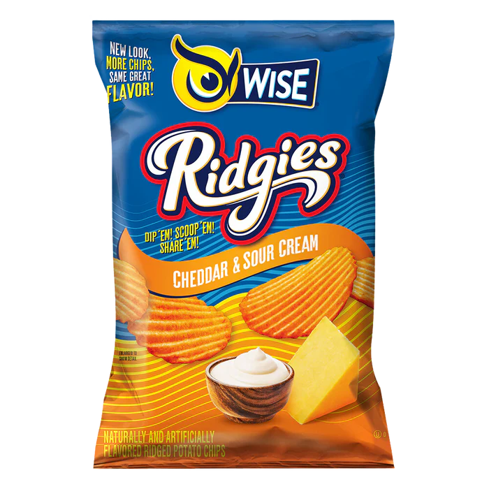 Ridgies Potato Chips Cheddar and Sour Cream