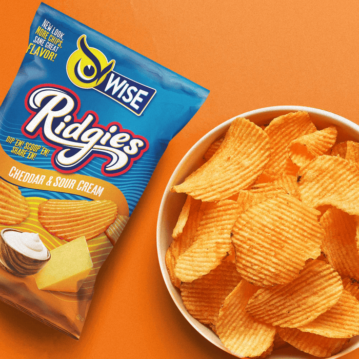 Ridgies Potato Chips Cheddar and Sour Cream